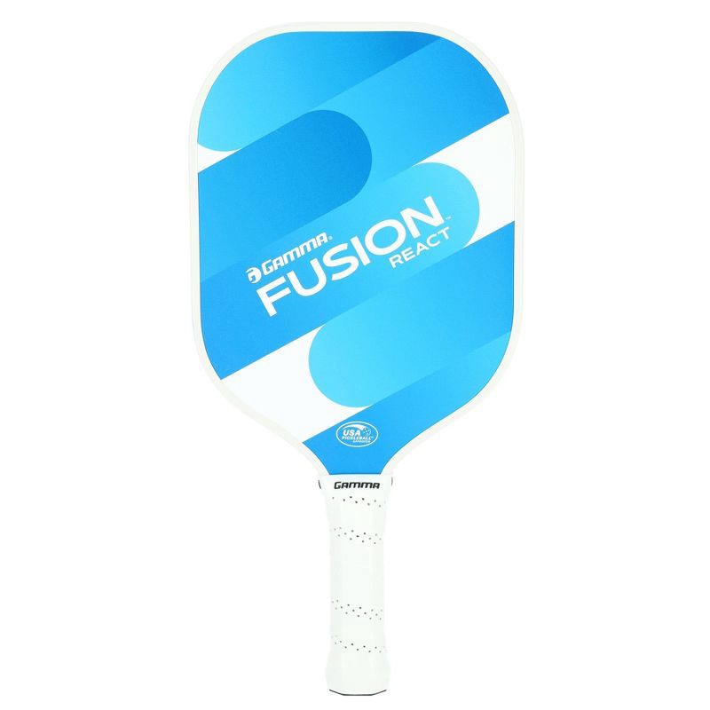 slide 1 of 8, GAMMA Sports Fusion React Pickleball Paddle - Blue: Polypropylene Core, 4-1/4" Grip Size, 1 ct