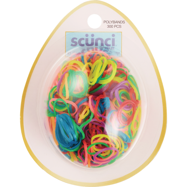 slide 1 of 1, scünci Scunci 500Pk Polybands, 500 ct