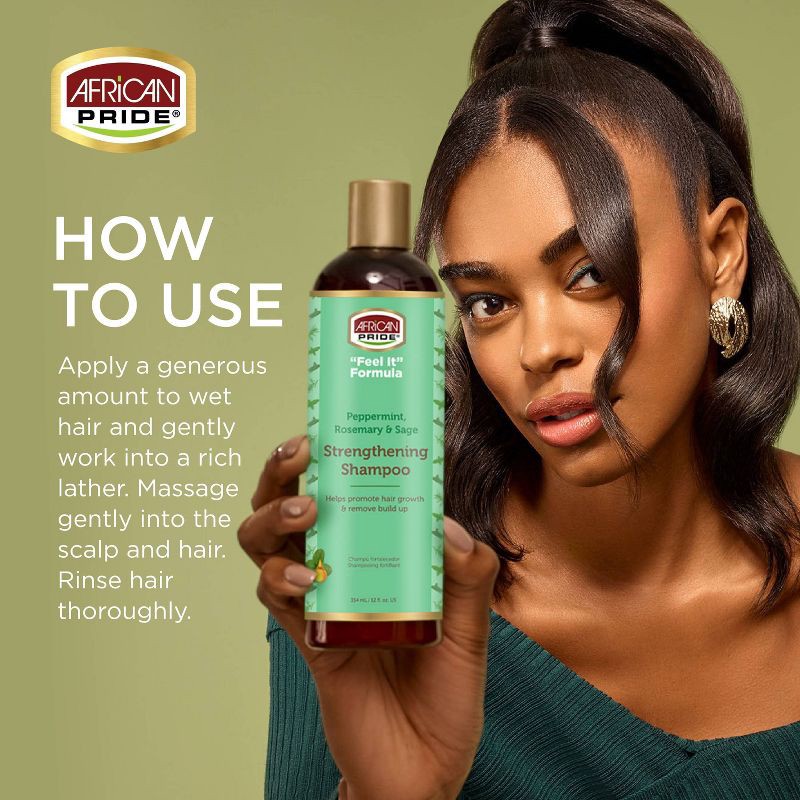 slide 5 of 6, African Pride Feel It Formula Strengthening Shampoo - 12 fl oz, 12 fl oz
