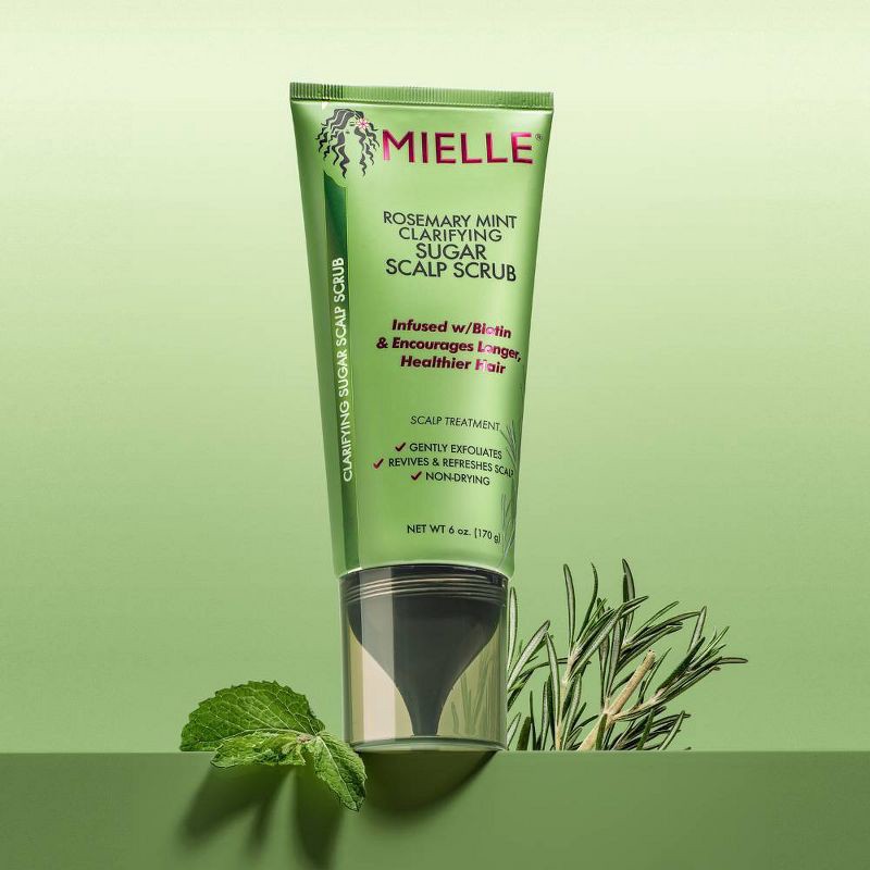 slide 5 of 7, Mielle Organics Rosemary Mint Clarifying Sugar Scalp Scrub - 6oz, 6 oz