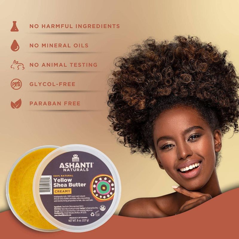 slide 6 of 8, Ashanti African Creamy Shea Butter Anti-Frizz Treatment - 8oz, 8 oz