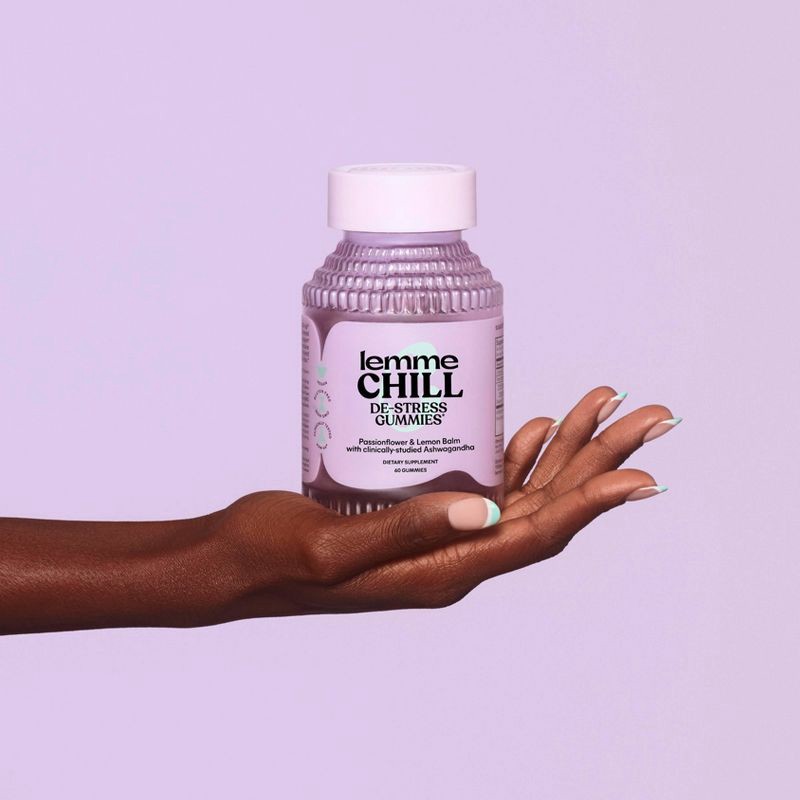 slide 2 of 6, Lemme Chill De-Stress Ashwagandha Vegan Gummies - 60ct, 60 ct