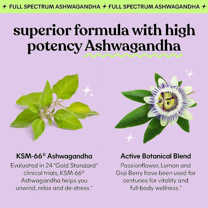 slide 5 of 6, Lemme Chill De-Stress Ashwagandha Vegan Gummies - 60ct, 60 ct