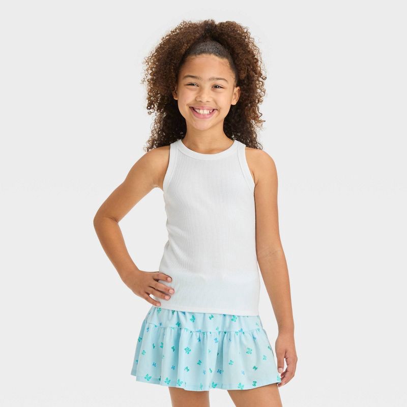 Girls' Ribbed Tank Top - Cat & Jack™ White M 1 ct | Shipt