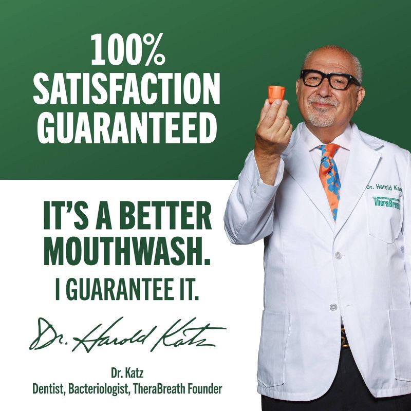 slide 9 of 10, TheraBreath Fresh Breath Mouthwash Alcohol-Free - Rainforest Mint - 33.8 fl oz, 33.8 fl oz