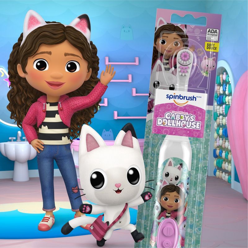 slide 4 of 10, Spinbrush Kids' Gabby's Dollhouse Electric Toothbrush, 1 ct
