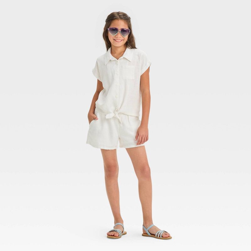 slide 3 of 3, Girls' Heart Sunglasses - Cat & Jack™ Purple/Blue: Maximum UV Protection, Recycled Plastic Frame, Ages 3-9, 1 ct