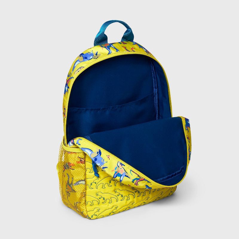 slide 3 of 4, Kids' Backpack with Quilted Dinosaurs - Cat & Jack™ Yellow, 1 ct