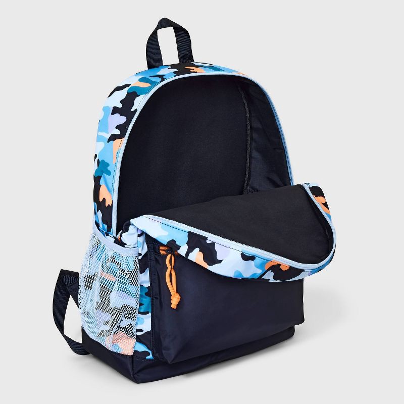 slide 3 of 4, Boys' Backpack with Camouflage - Cat & Jack™ Blue/Orange, 1 ct