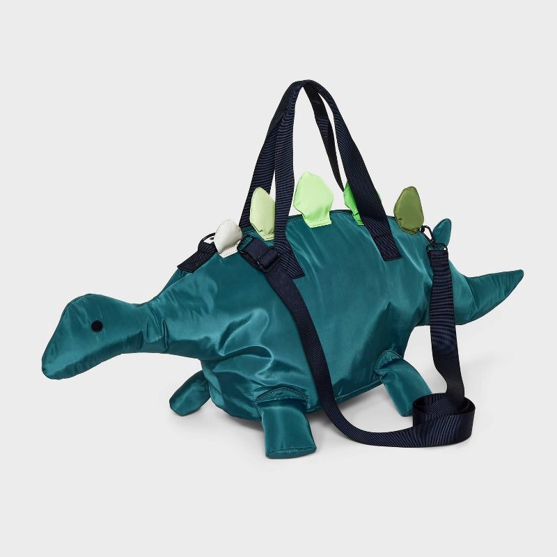 slide 2 of 4, Boys' Dinosaur Duffel Bag - Cat & Jack™ Green: Lightweight Carry On Luggage, 1 ct