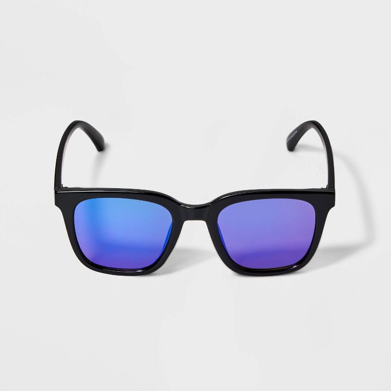 slide 1 of 2, Boys' Square Sunglasses - Cat & Jack™ Black: UV Protection, Ages 3-10, Recycled Plastic Frame, 1 ct