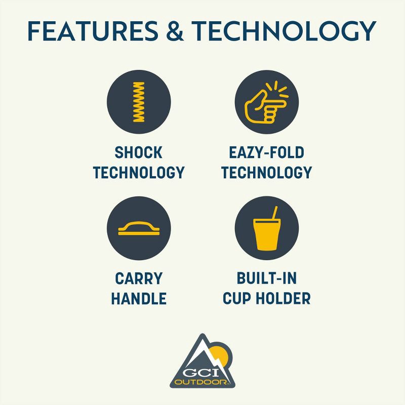 slide 13 of 14, GCI Outdoor Freestyle Rocker Portable Rocking Camping Chair - Terracotta, 1 ct