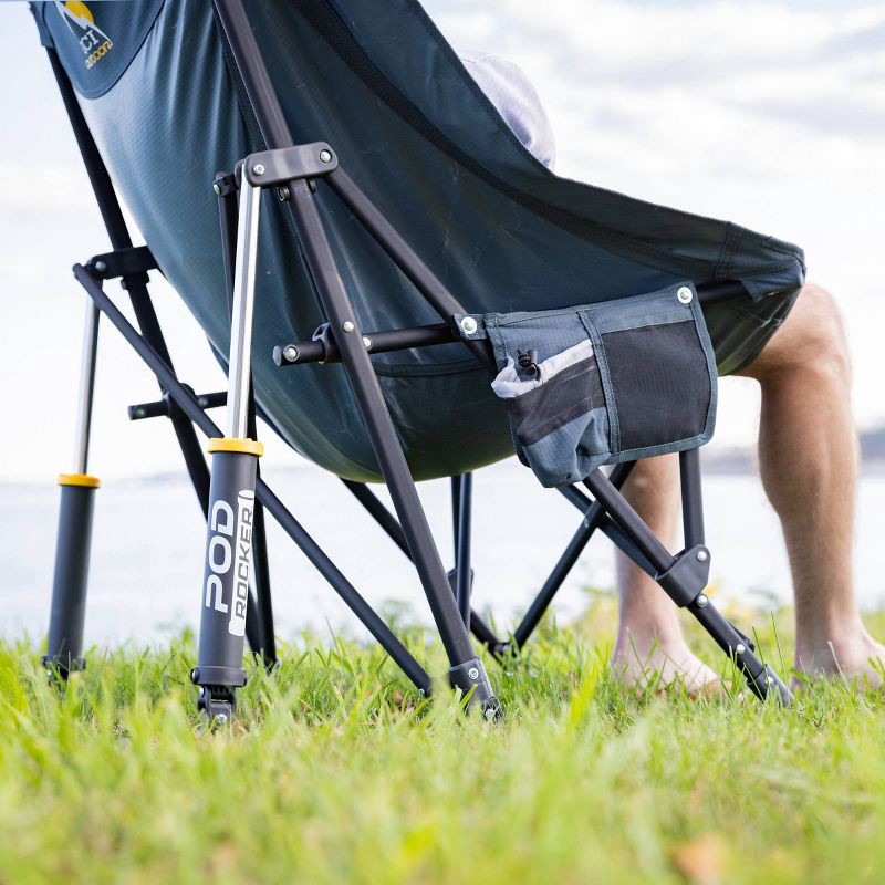 slide 11 of 14, GCI Outdoor Pod Rocker Foldable Rocking Camp Chair - Charcoal: Portable Lawn Chair, 1 ct