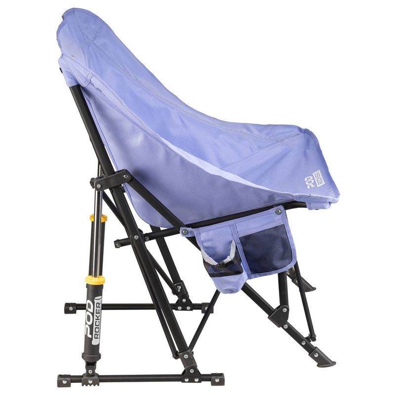 slide 4 of 14, GCI Outdoor Pod Rocker Foldable Rocking Camp Chair - Lavender: Portable Steel Frame & Armrests, 1 ct