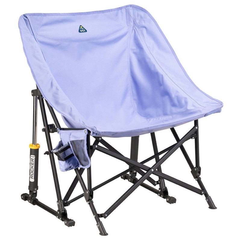 slide 1 of 14, GCI Outdoor Pod Rocker Foldable Rocking Camp Chair - Lavender: Portable Steel Frame & Armrests, 1 ct