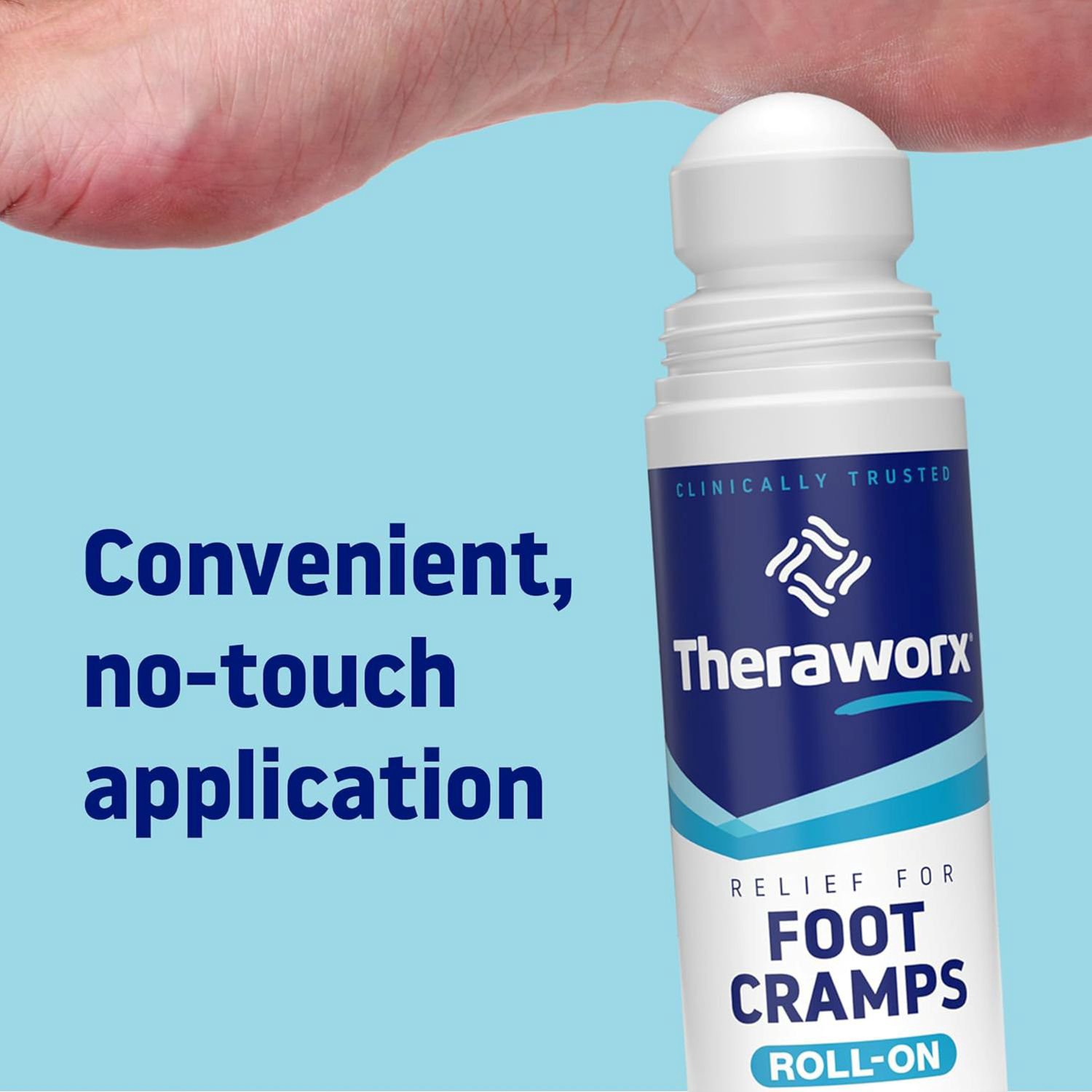 slide 2 of 5, Theraworx Relief for Foot Cramps Roll-On 2.5 fl oz, 2.5 oz