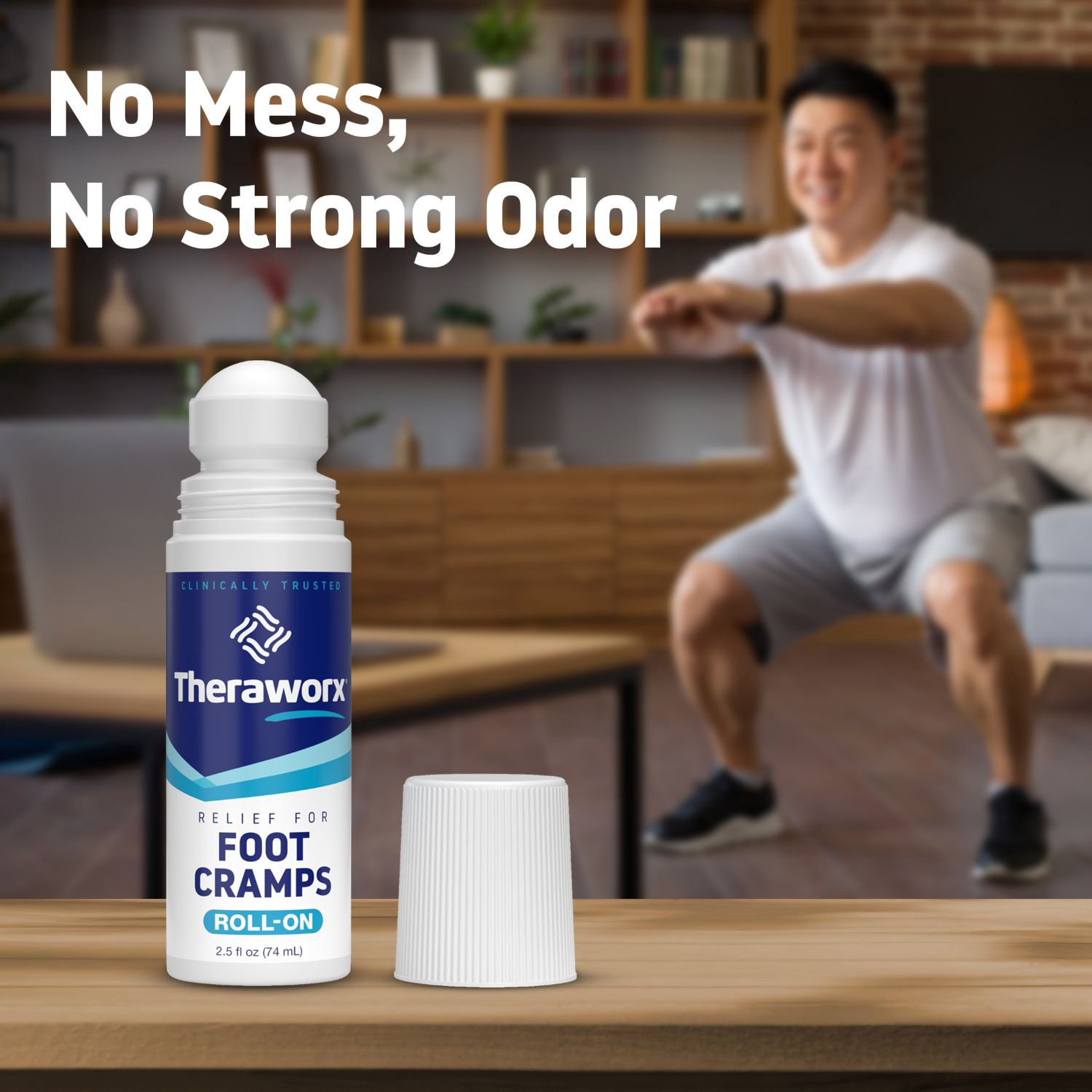 slide 5 of 5, Theraworx Relief for Foot Cramps Roll-On 2.5 fl oz, 2.5 oz