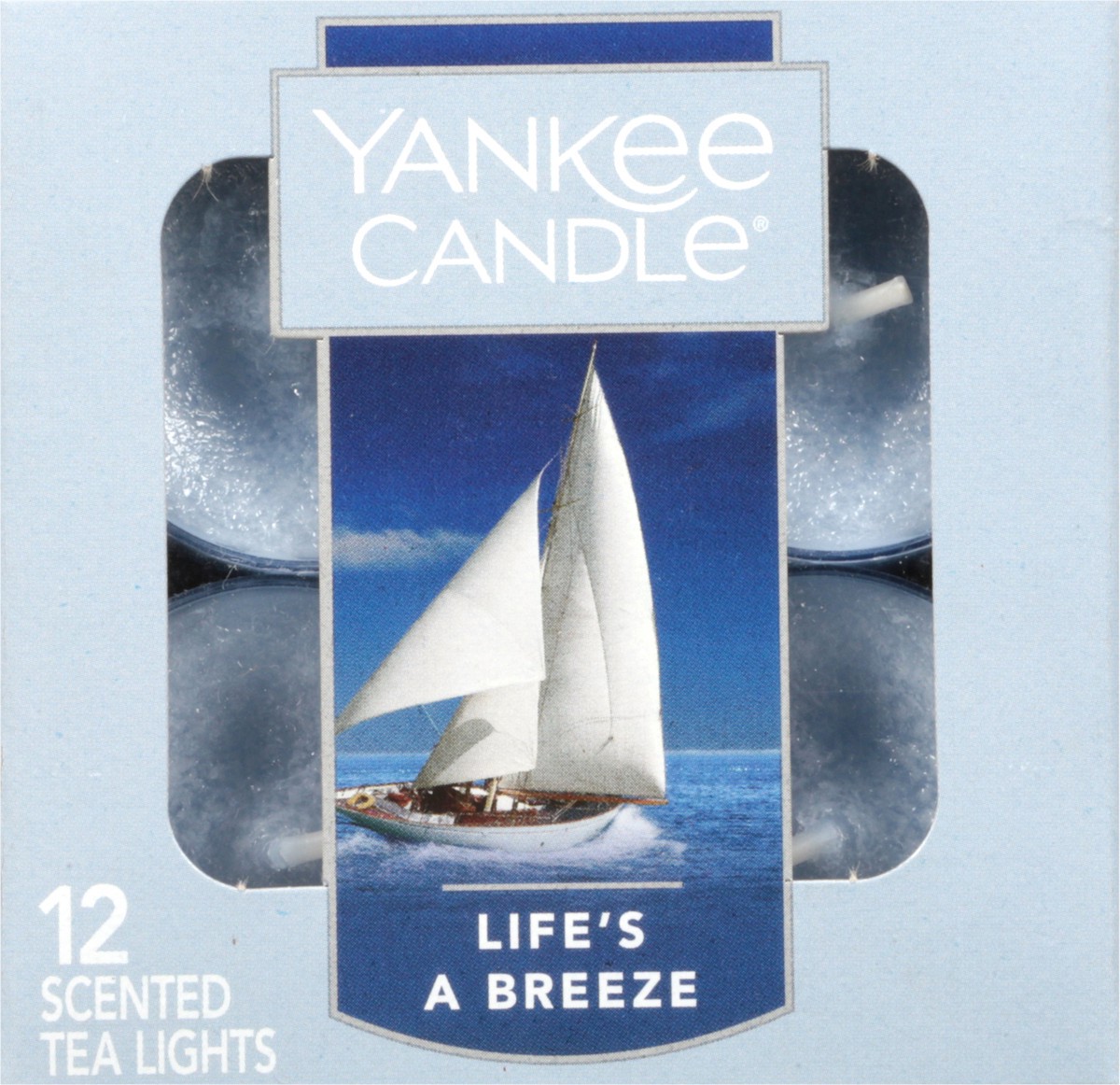 slide 8 of 12, Yankee Candle Scented Life's a Breeze Tea Lights 12 Tea Lights 0.35 oz Packed, Unspecified 12 ea, 12 ct