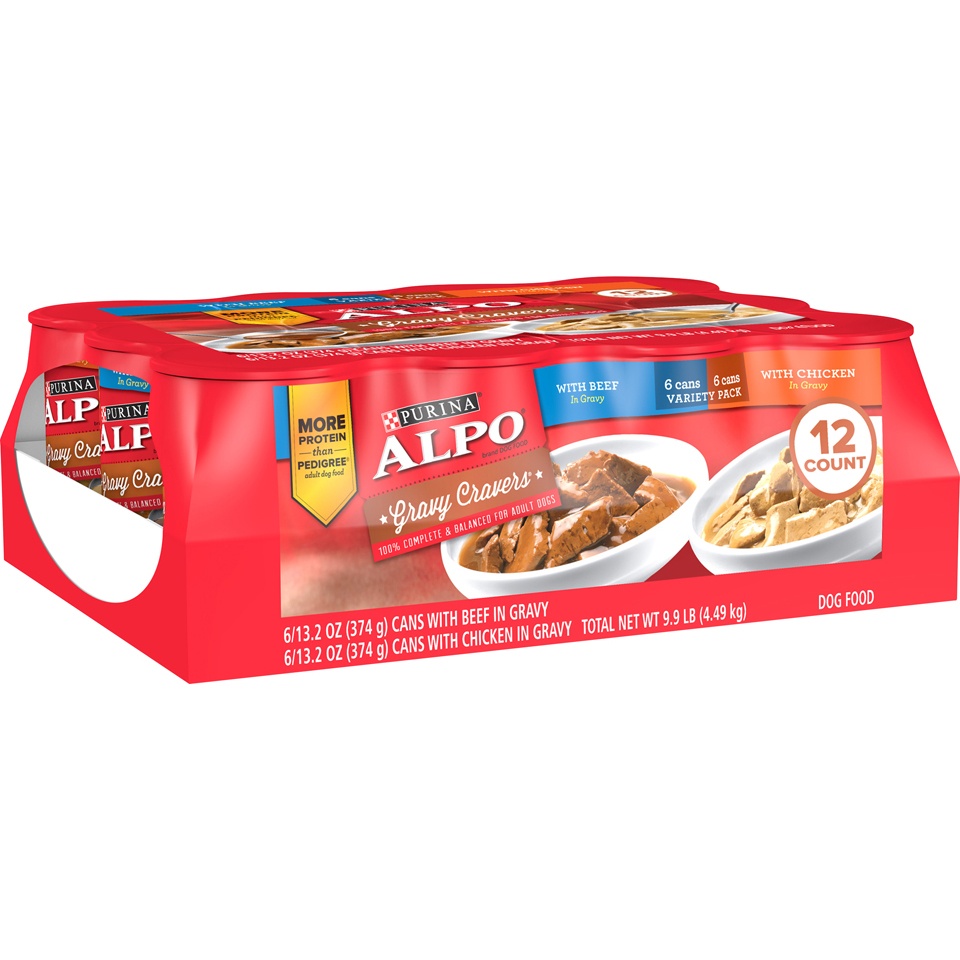 slide 5 of 9, Purina Alpo Gravy Cravers 12Pk Dog Food, 158.4 oz