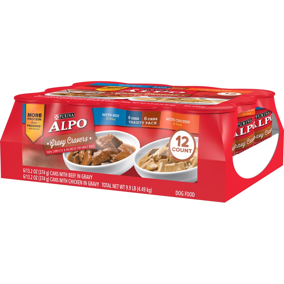 slide 3 of 9, Purina Alpo Gravy Cravers 12Pk Dog Food, 158.4 oz