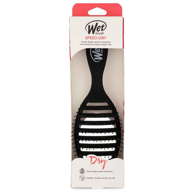 slide 4 of 6, Wet Brush Speed Dry Detangler Hair Brush for Quick Heat Drying Styles - Matte Black, 1 ct