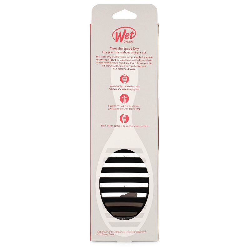 slide 5 of 6, Wet Brush Speed Dry Detangler Hair Brush for Quick Heat Drying Styles - Matte Black, 1 ct