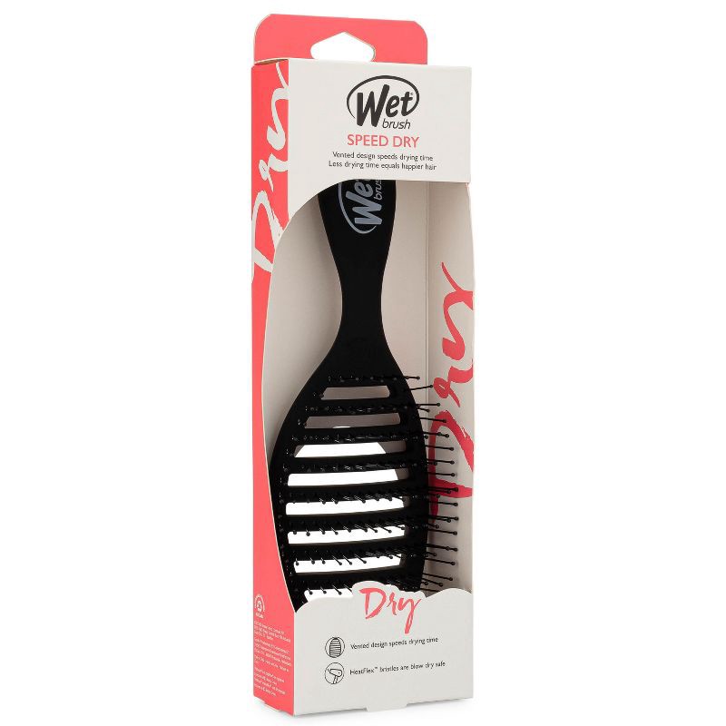 slide 6 of 6, Wet Brush Speed Dry Detangler Hair Brush for Quick Heat Drying Styles - Matte Black, 1 ct