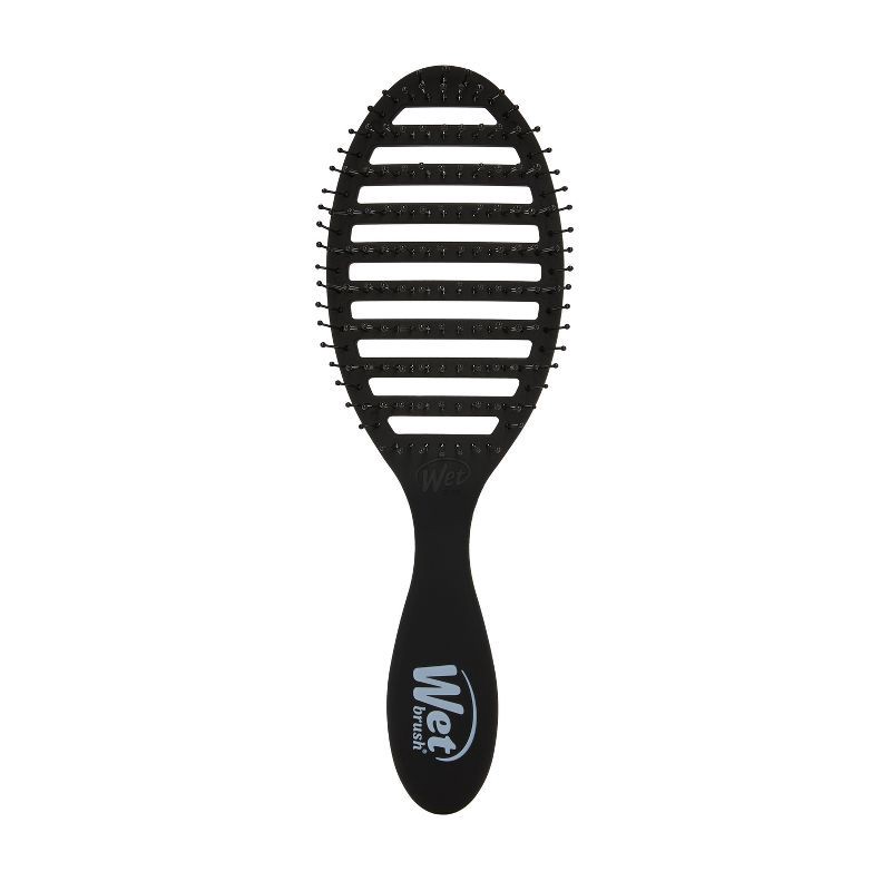 slide 1 of 6, Wet Brush Speed Dry Detangler Hair Brush for Quick Heat Drying Styles - Matte Black, 1 ct