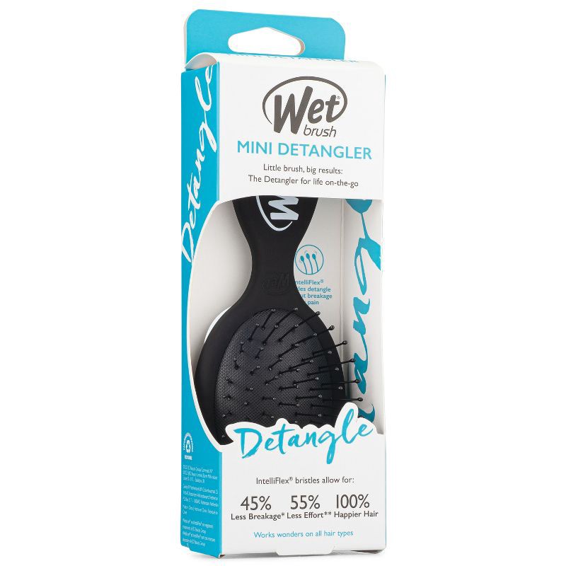 slide 6 of 6, Wet Brush Mini Detangler Hair Brush - Matte Black, 1 ct