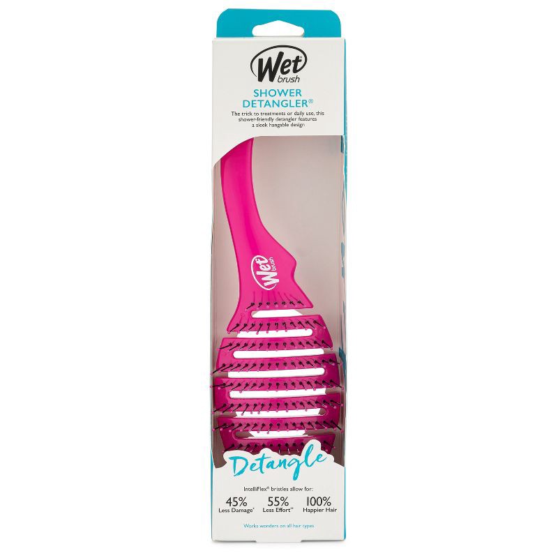 slide 4 of 6, Wet Brush Shower Detangler Hair Brush - Fuchsia, 1 ct