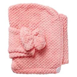 Conair Ultra-Absorbent Microfiber Hair Towel with Bow and Button Closure - Pink