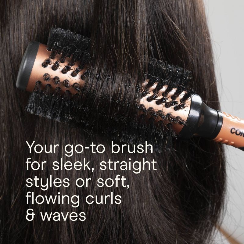slide 5 of 8, Conair Copper Pro Mixed Boar Bristle Round Hair Brush - Medium Barrel - All Hair, 1 ct