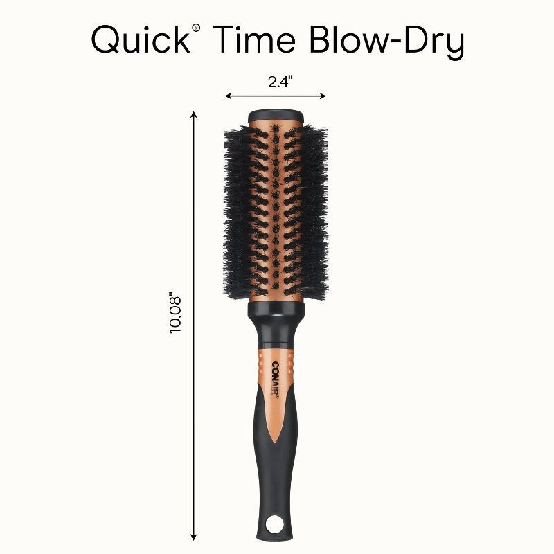 slide 8 of 8, Conair Copper Pro Mixed Boar Bristle Round Hair Brush - Medium Barrel - All Hair, 1 ct