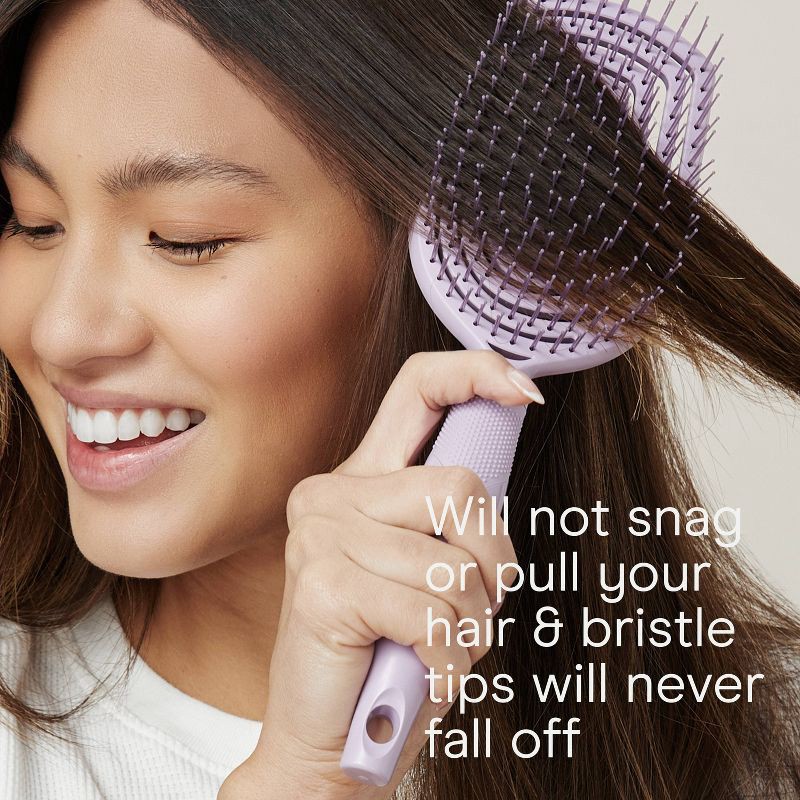 slide 6 of 9, Conair Scalp Care Flexi Head Paddle Detangling Hair Brush - Purple - All Hair, 1 ct