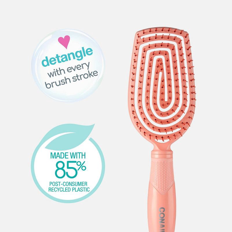 slide 3 of 7, Conair Scalp Care Flexi Head Cushion Detangling Hair Brush - Peach - All Hair, 1 ct