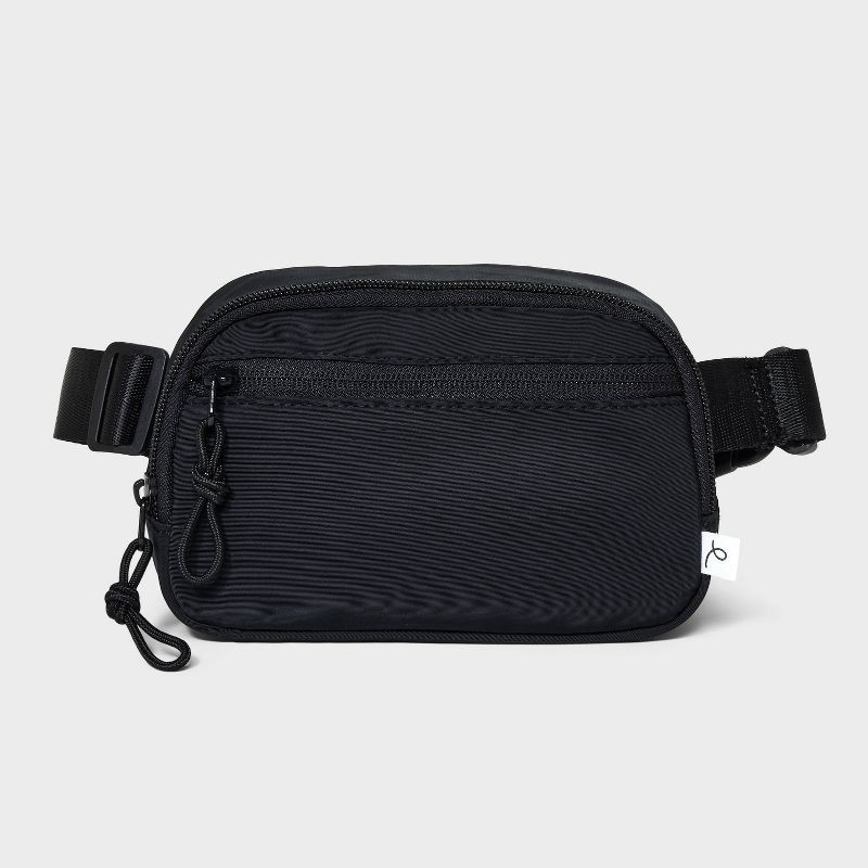 slide 1 of 4, Kids' Fanny Pack - art class™ Black: Adjustable Strap, Softside, Solid Pattern, 1 ct