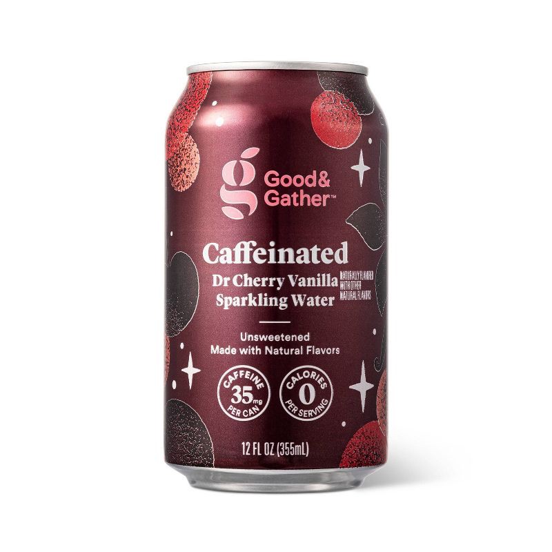 slide 2 of 4, Dr. Cherry Vanilla Sparkling Water - 8pk/12 fl oz Cans - Good & Gather™, 8 ct; 12 fl oz