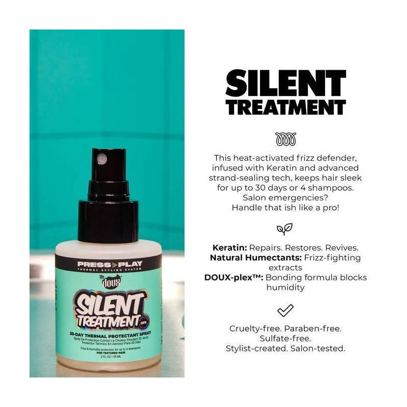 slide 3 of 8, The Doux Silent Treatment 30-Day Anti-Humidity Spray - 2 fl oz, 2 fl oz