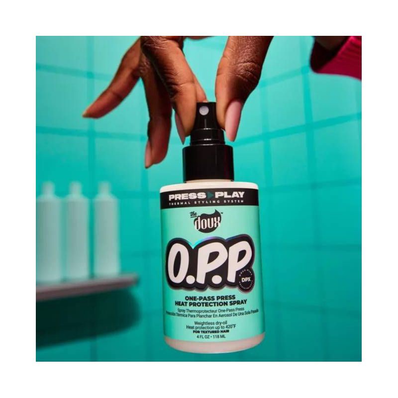 slide 7 of 9, The Doux O.P.P. One-Pass Press Heat Protectant Spray - 4 fl oz, 4 fl oz