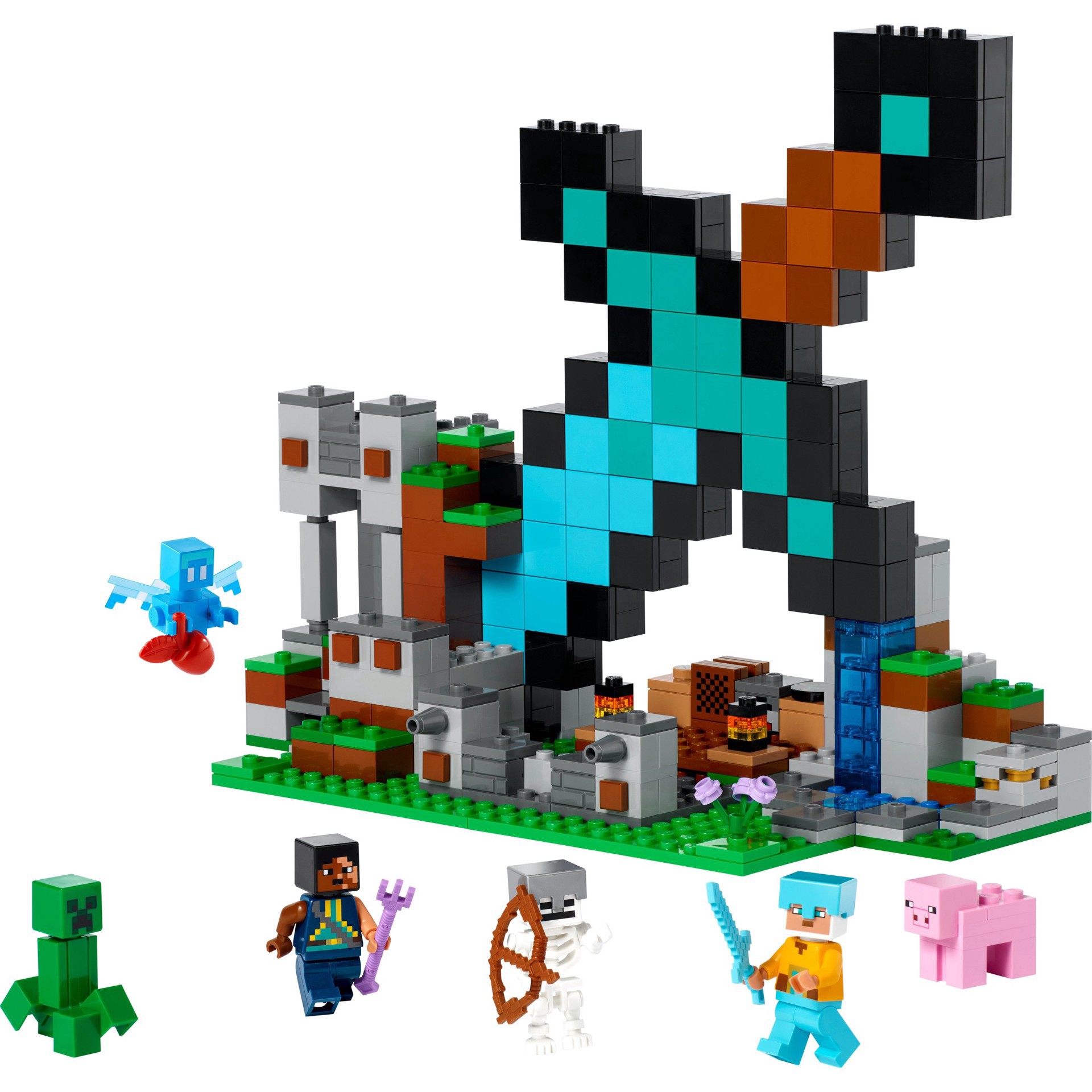slide 5 of 6, LEGO Minecraft The Sword Outpost Toy with Mobs 21244, 1 ct