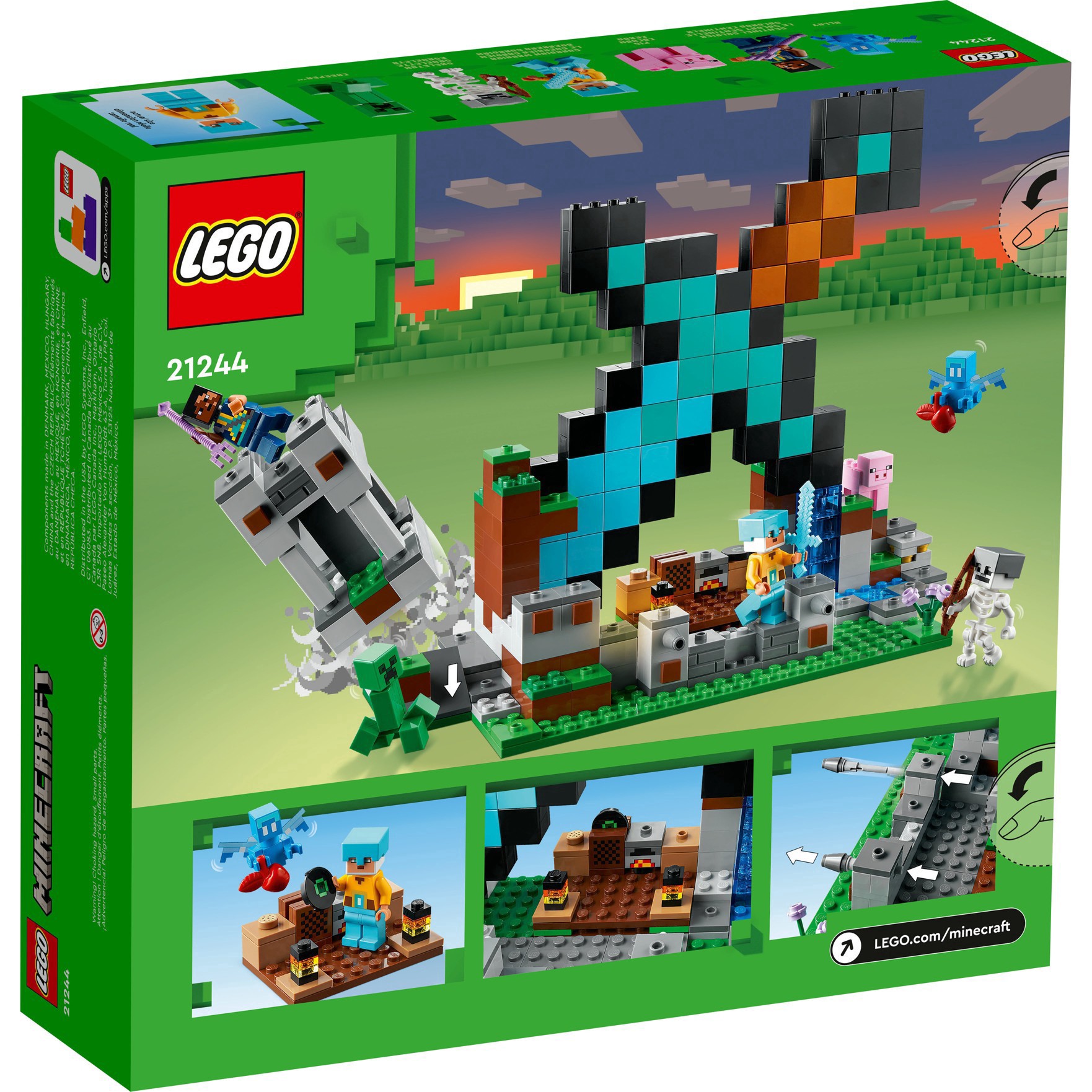 slide 6 of 6, LEGO Minecraft The Sword Outpost Toy with Mobs 21244, 1 ct