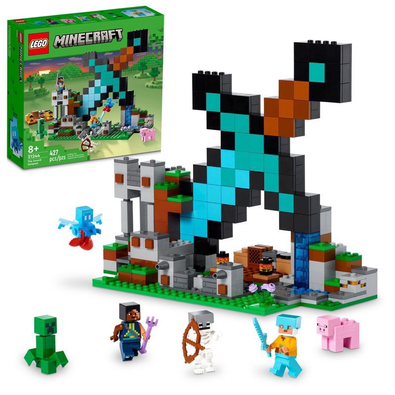 slide 1 of 6, LEGO Minecraft The Sword Outpost Toy with Mobs 21244, 1 ct