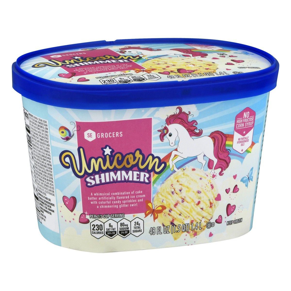 slide 4 of 9, SE Grocers Unicorn Shimmer Ic, 48 oz