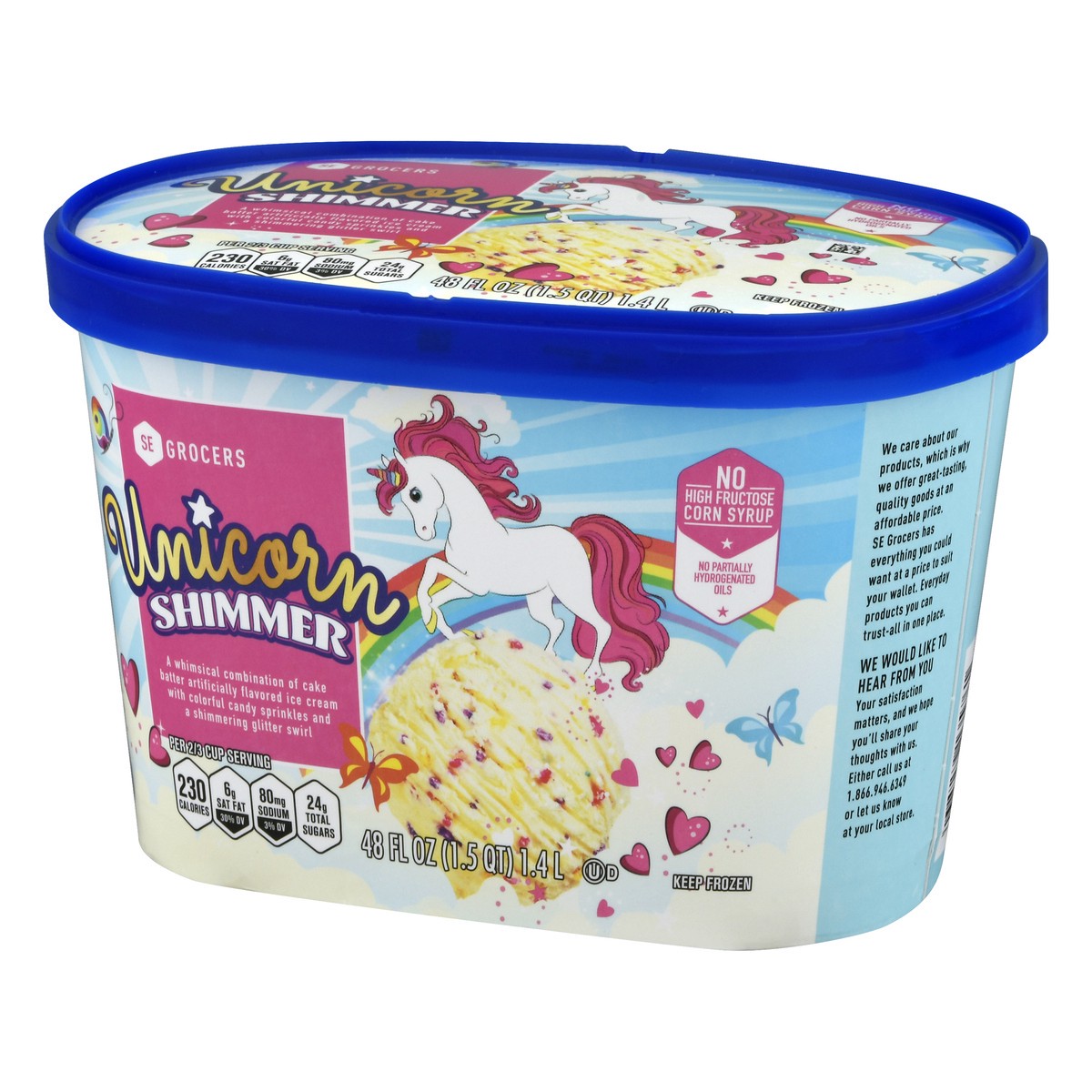 slide 3 of 9, SE Grocers Unicorn Shimmer Ic, 48 oz