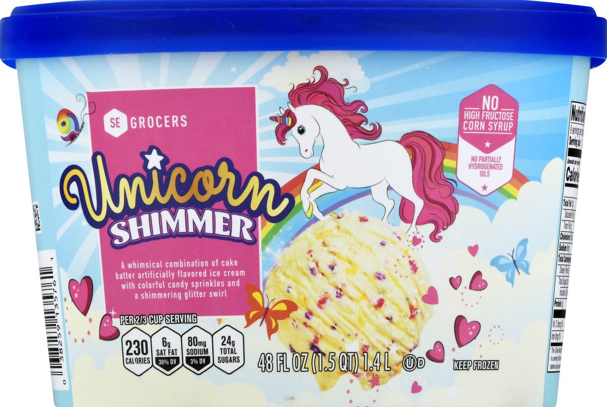 slide 5 of 9, SE Grocers Unicorn Shimmer Ic, 48 oz