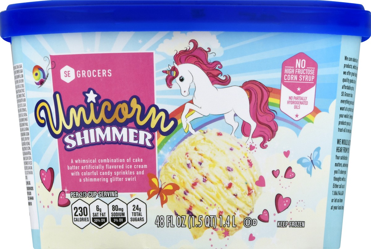 slide 6 of 9, SE Grocers Unicorn Shimmer Ic, 48 oz