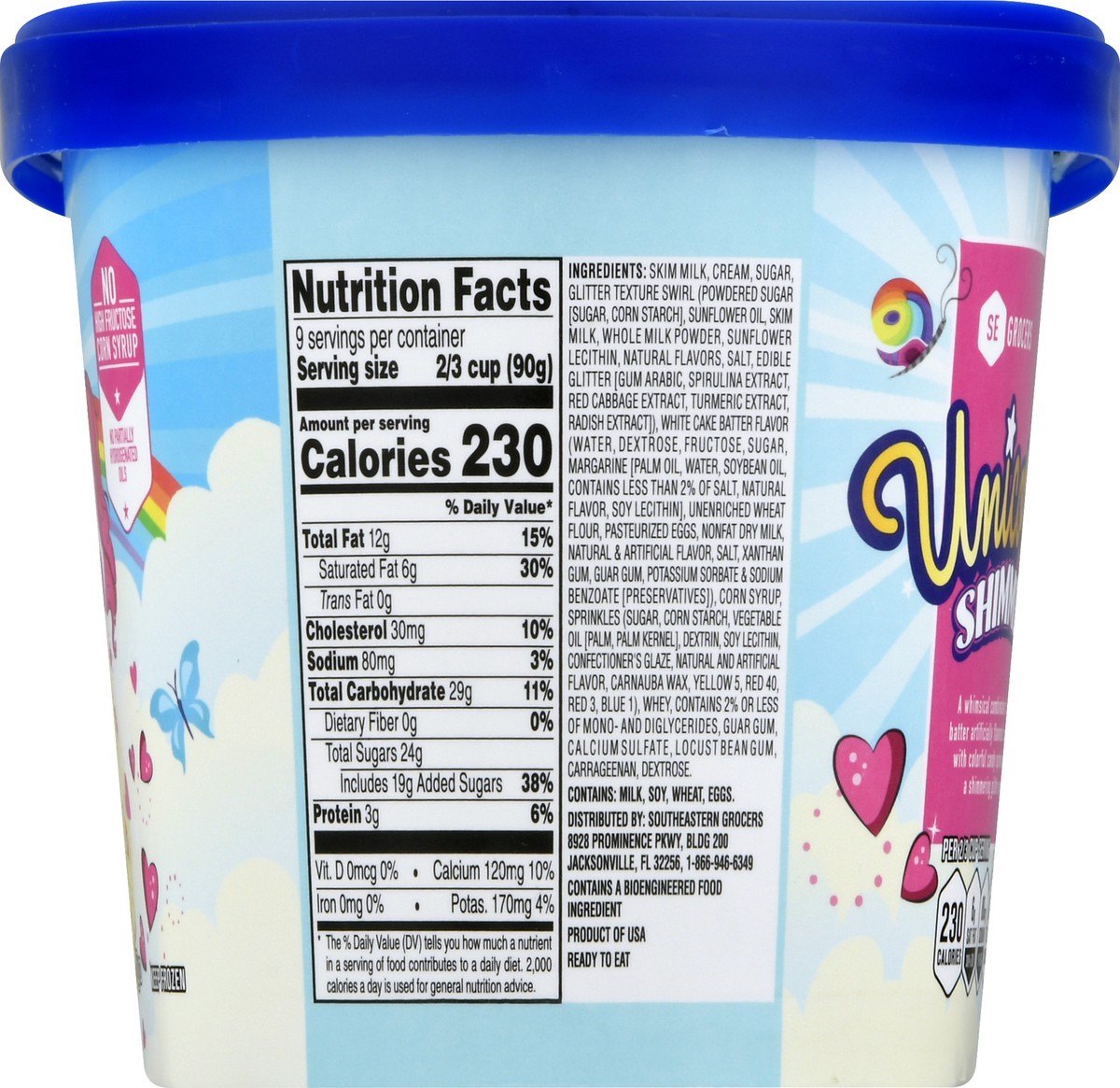 slide 9 of 9, SE Grocers Unicorn Shimmer Ic, 48 oz