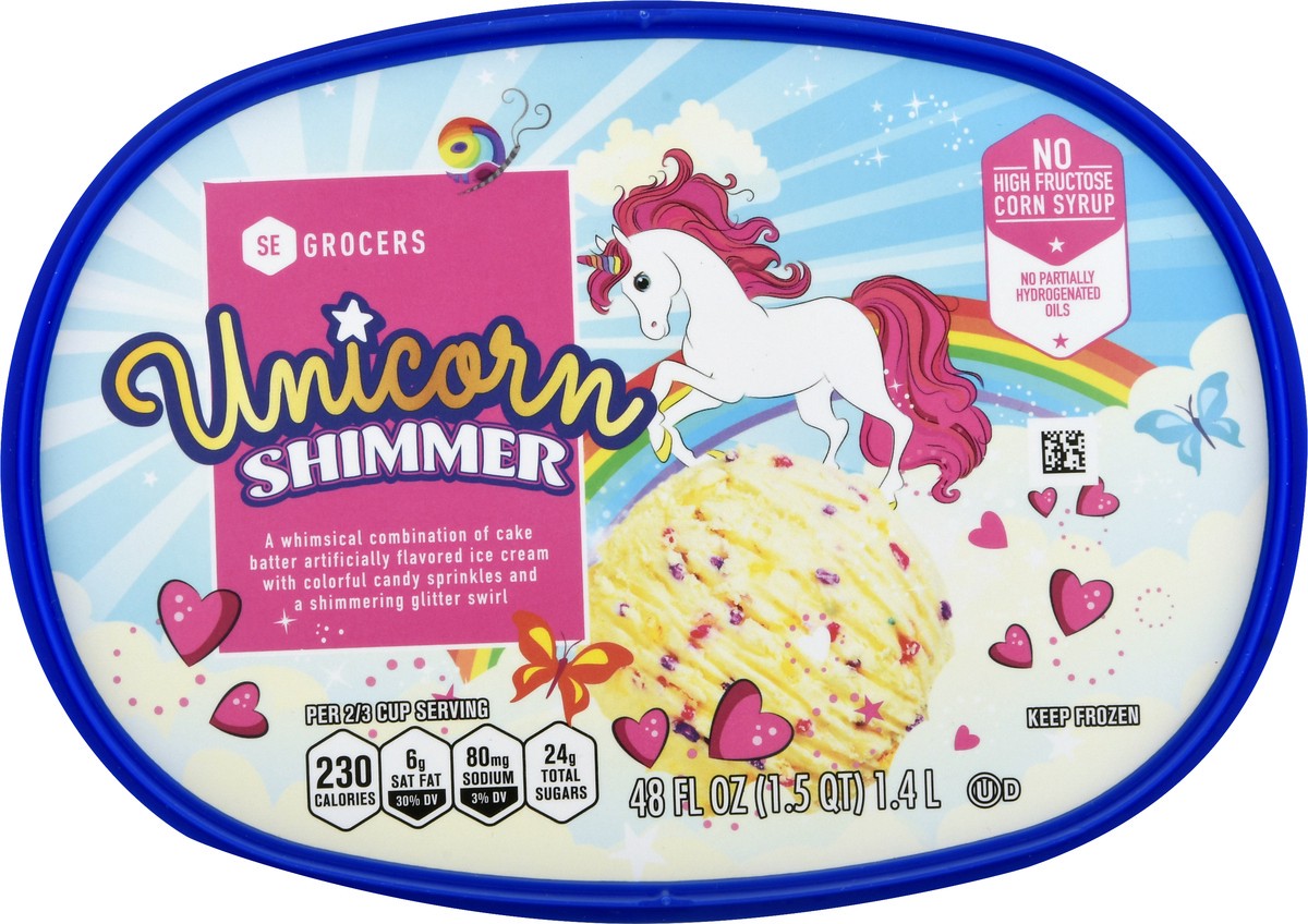 slide 8 of 9, SE Grocers Unicorn Shimmer Ic, 48 oz