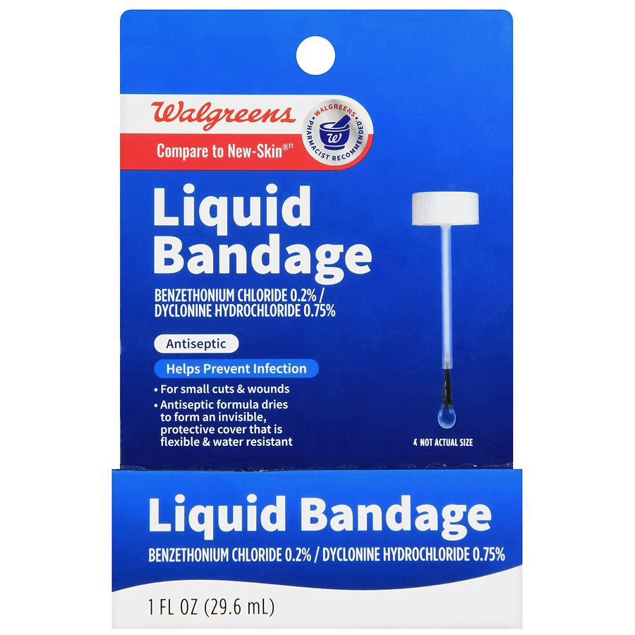 slide 5 of 5, Walgreens Antiseptic Liquid Bandage, 1 fl oz