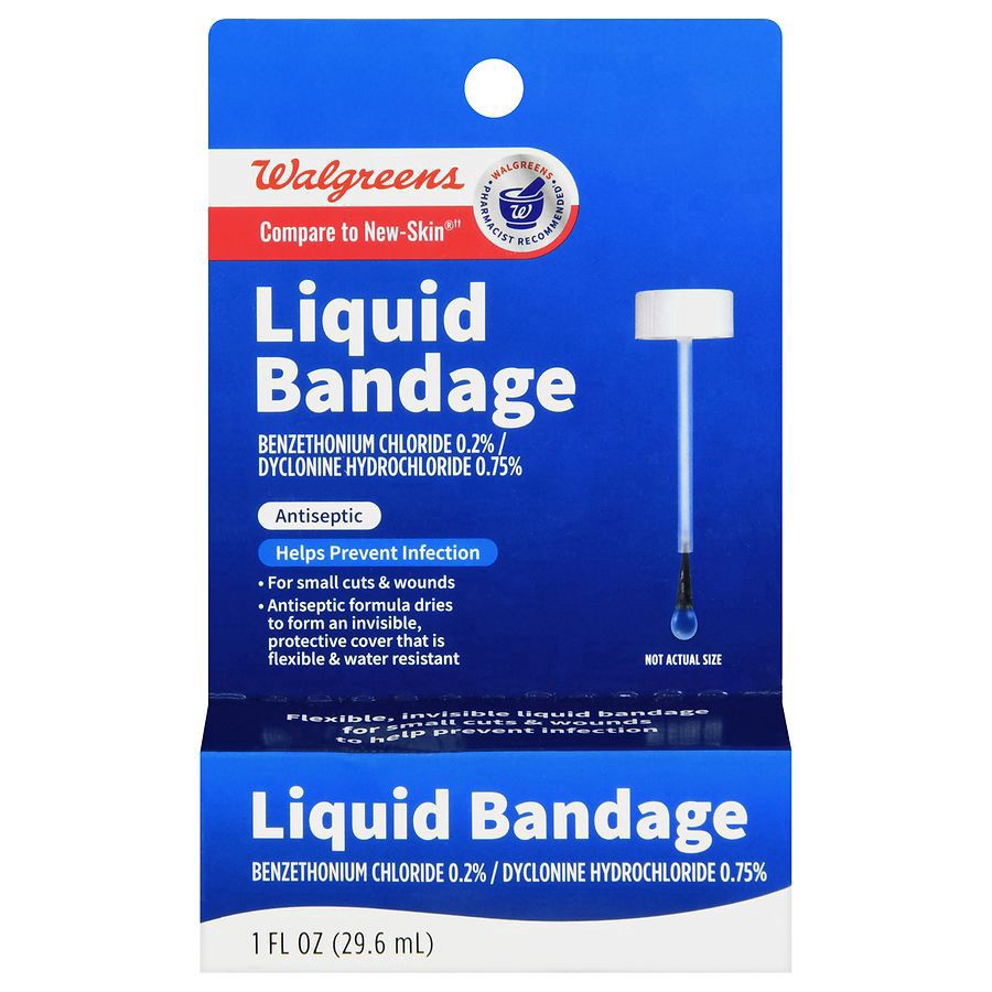 slide 1 of 5, Walgreens Antiseptic Liquid Bandage, 1 fl oz